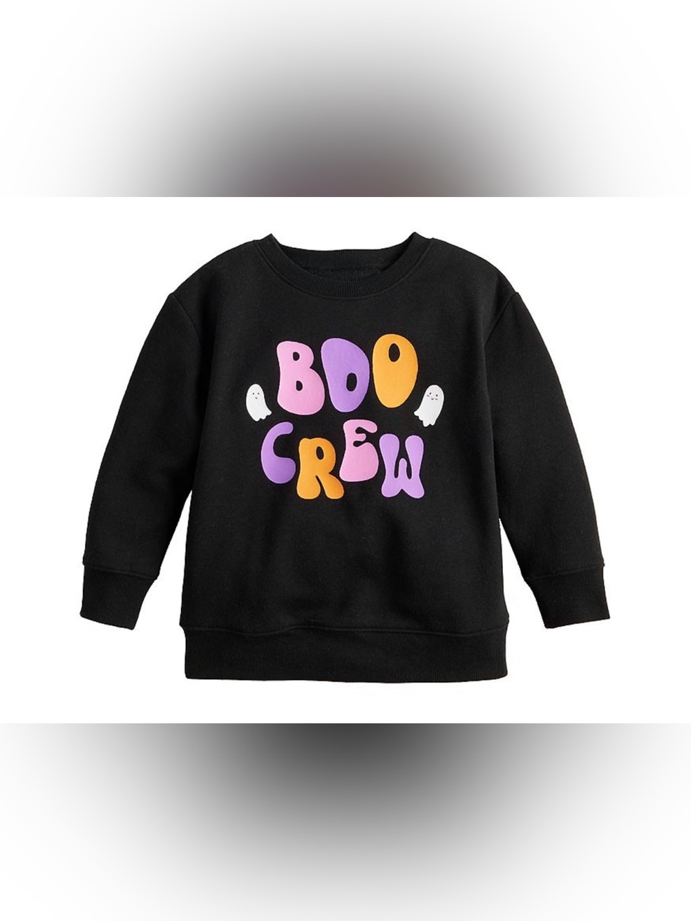 jumping beans Black Sweatshirt with Purple & Orange 'Boo Crew' Graphic